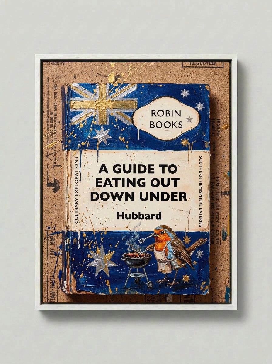 Guide to Eating Out Down Under — Robin Books palette-knife print on aluminium composite