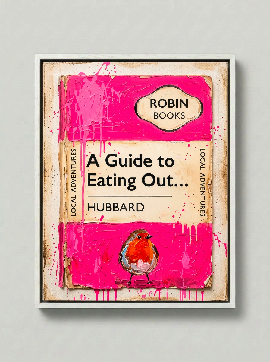 Guide to Eating Out — Robin Books palette-knife print on aluminium composite