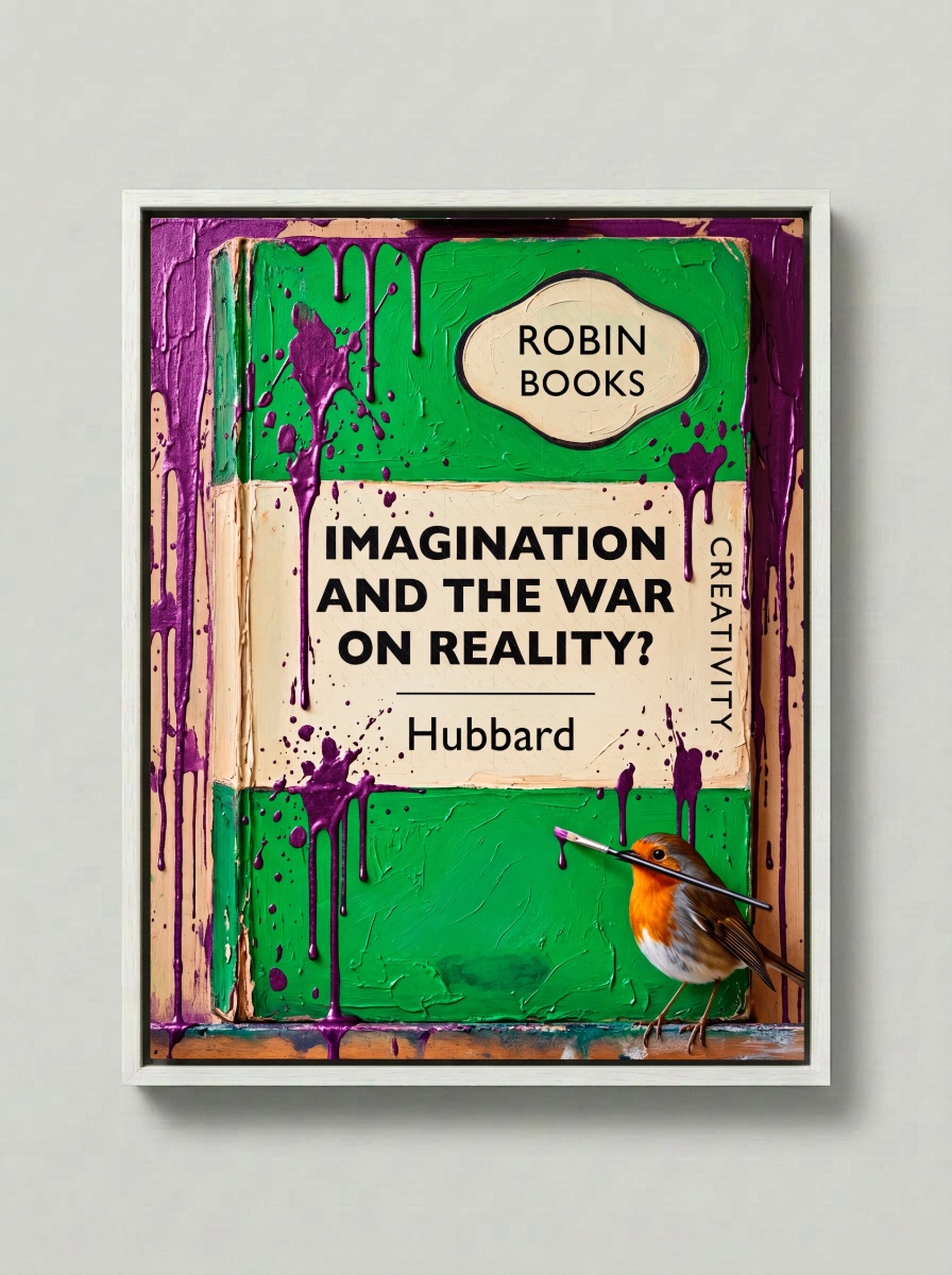Imagination and the war on Reality — Robin Books palette-knife print on aluminium composite
