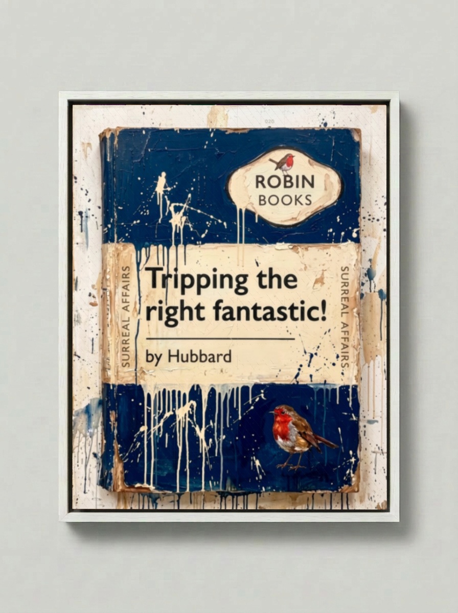 Tripping the right fantastic — Robin Books palette-knife print on aluminium composite