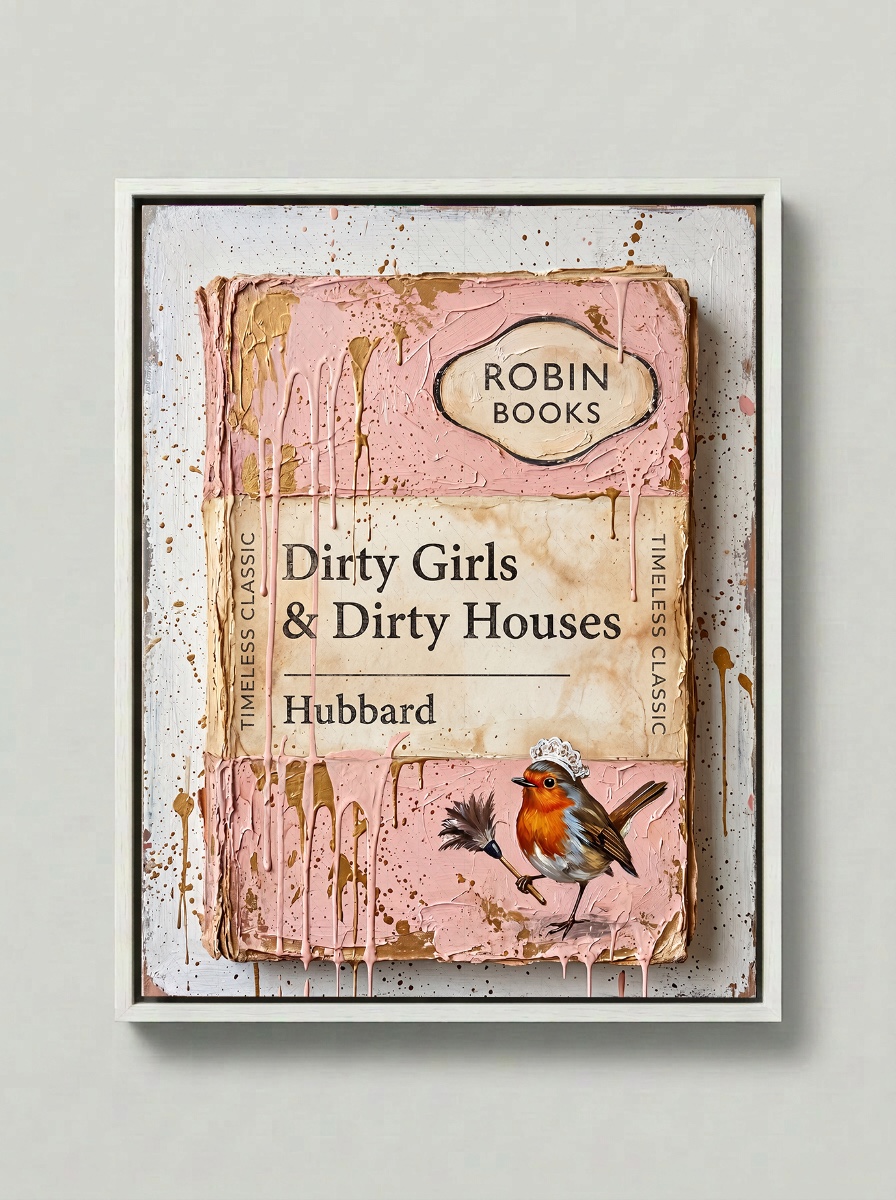 Dirty Girls & Dirty Houses — Robin Books palette-knife print on aluminium composite