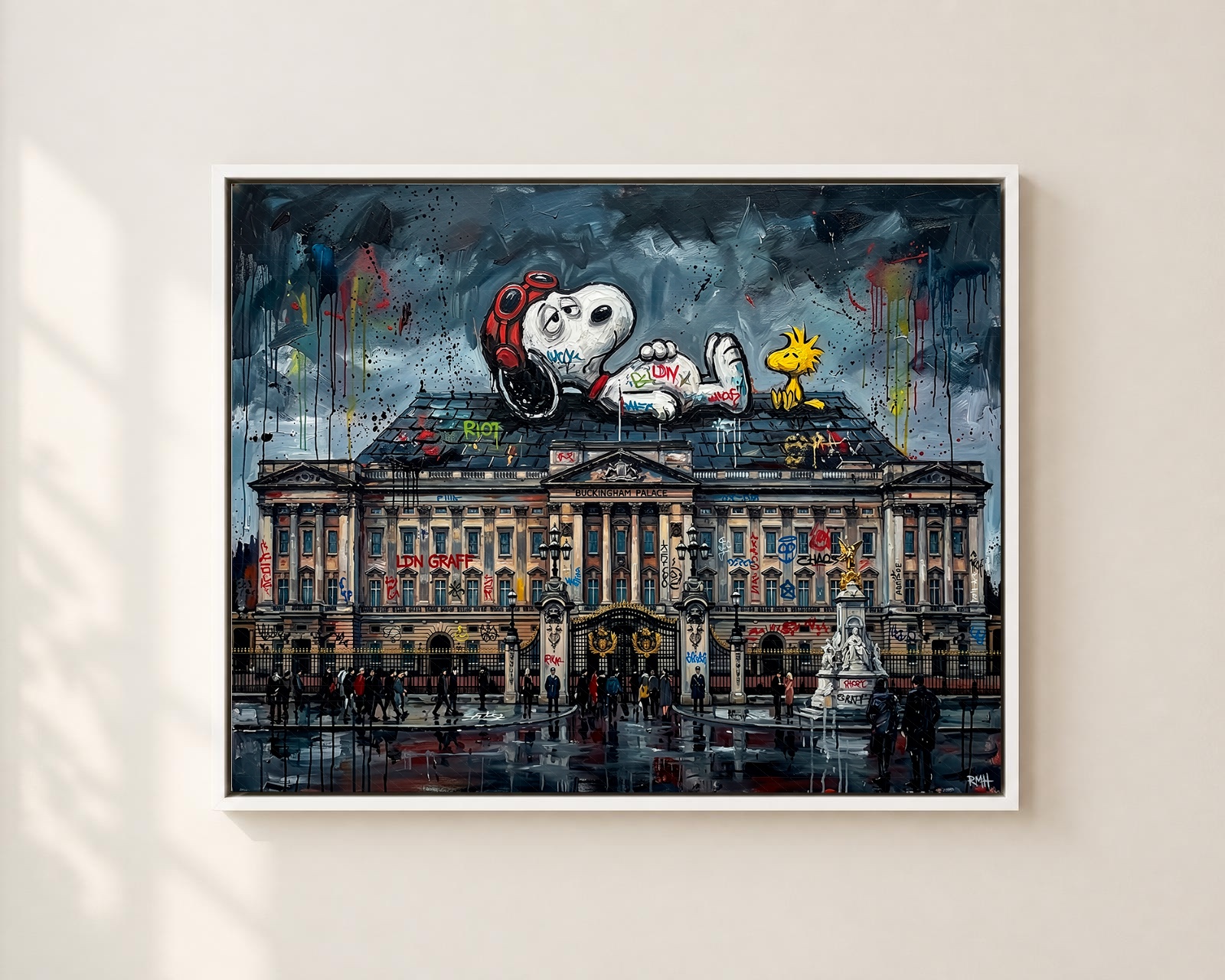 Worse For Wear London — Cartoon Legends palette-knife print on aluminium composite