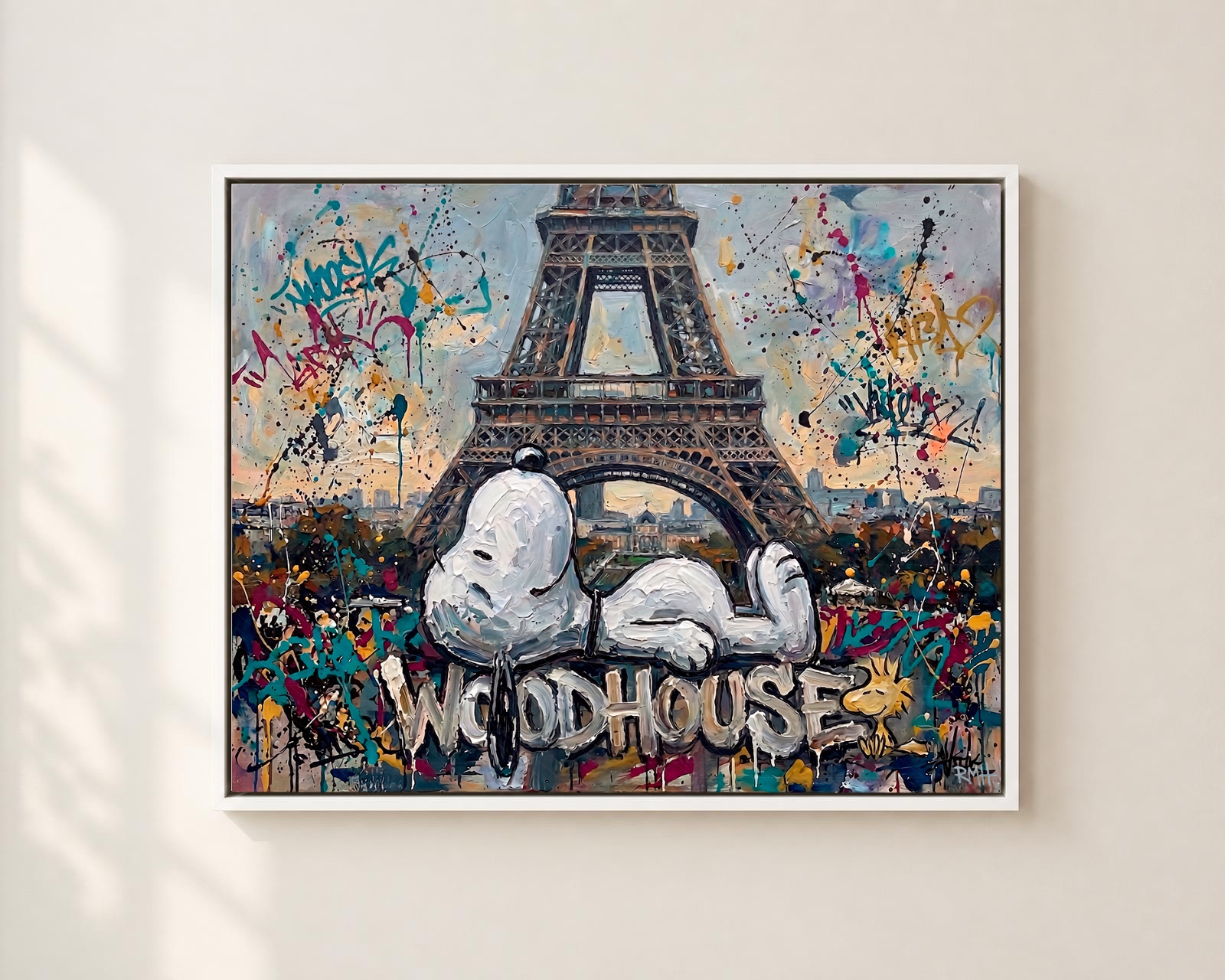 House Of Words Paris — Cartoon Legends palette-knife print on aluminium composite