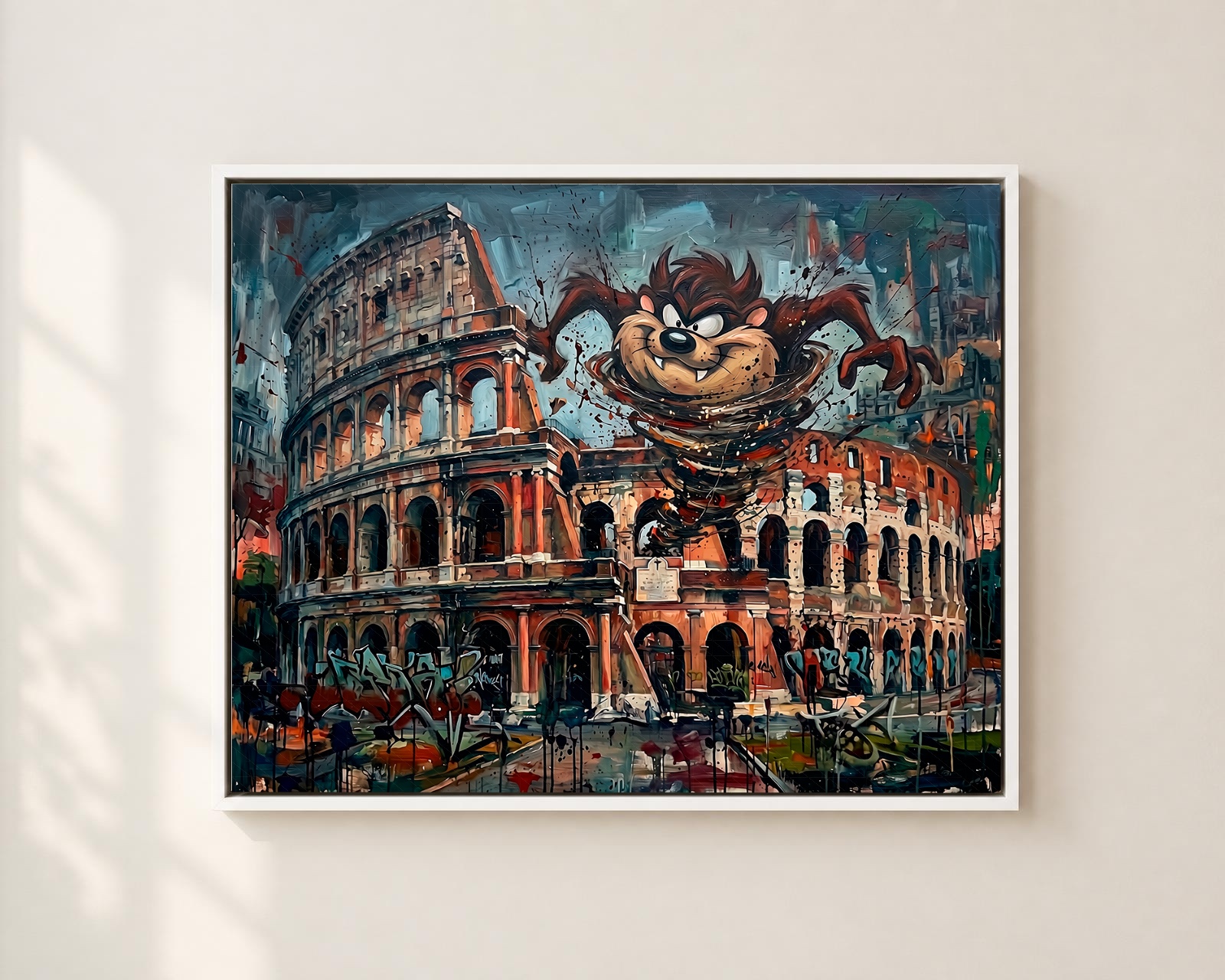Devil In Rome — Cartoon Legends palette-knife print on aluminium composite