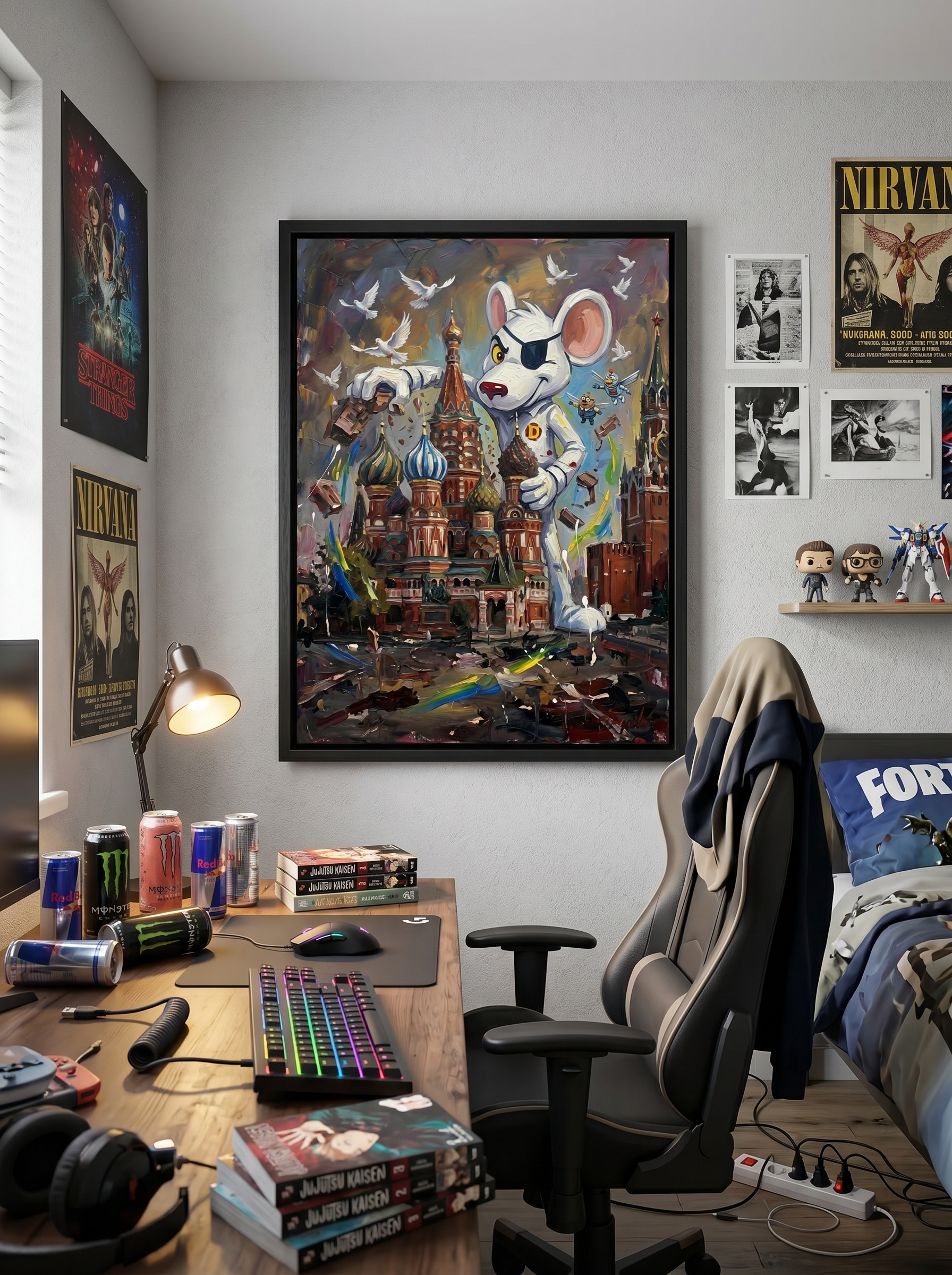 Cartoon Legends — palette-knife print collection on aluminium composite