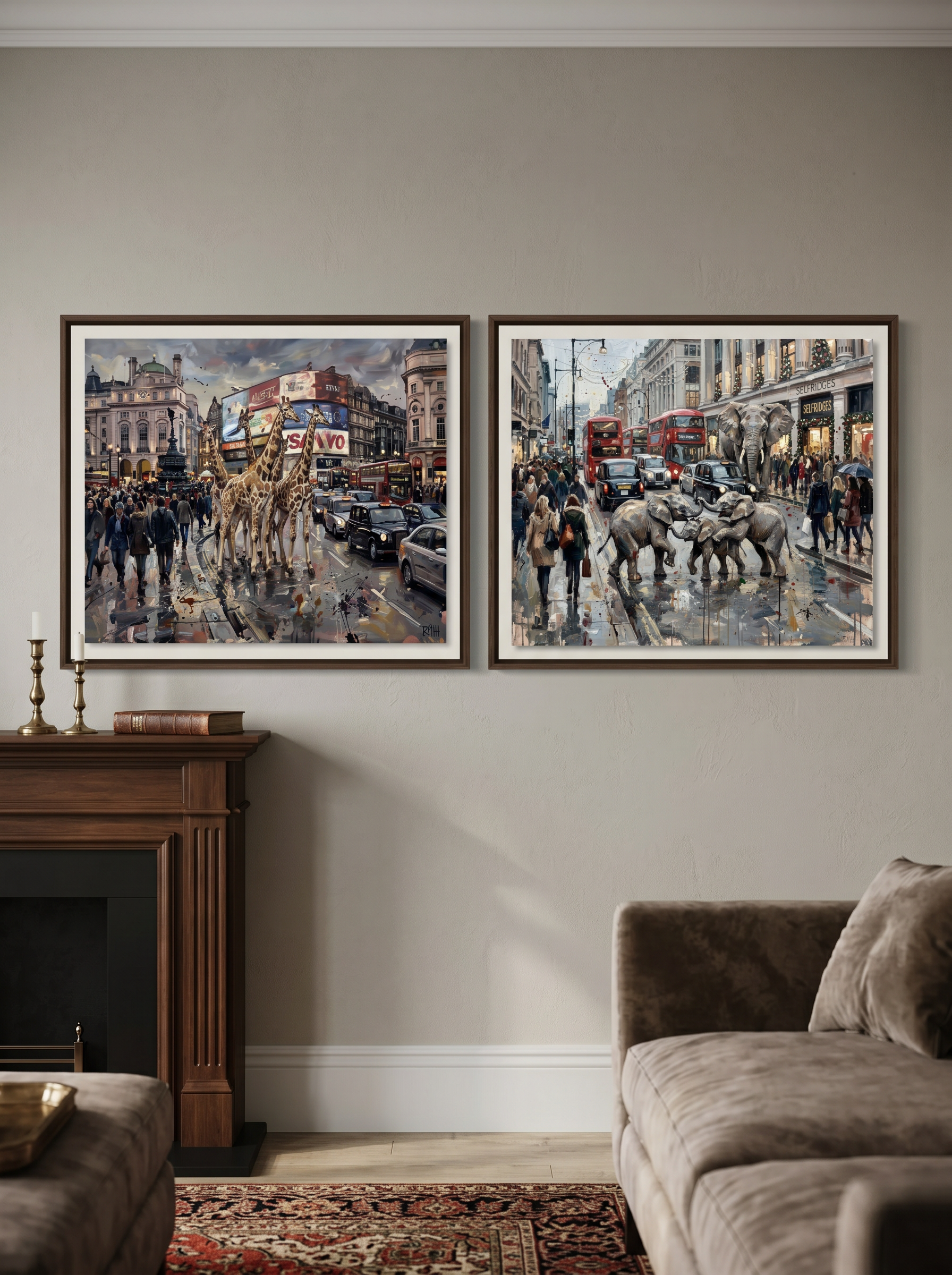 Oblivious in London — palette-knife print collection on aluminium composite