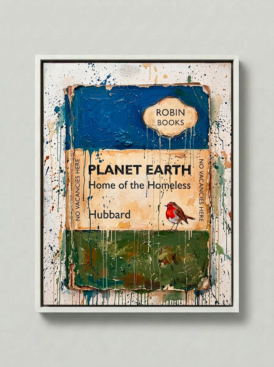 Planet Earth — Robin Books palette-knife print on aluminium composite