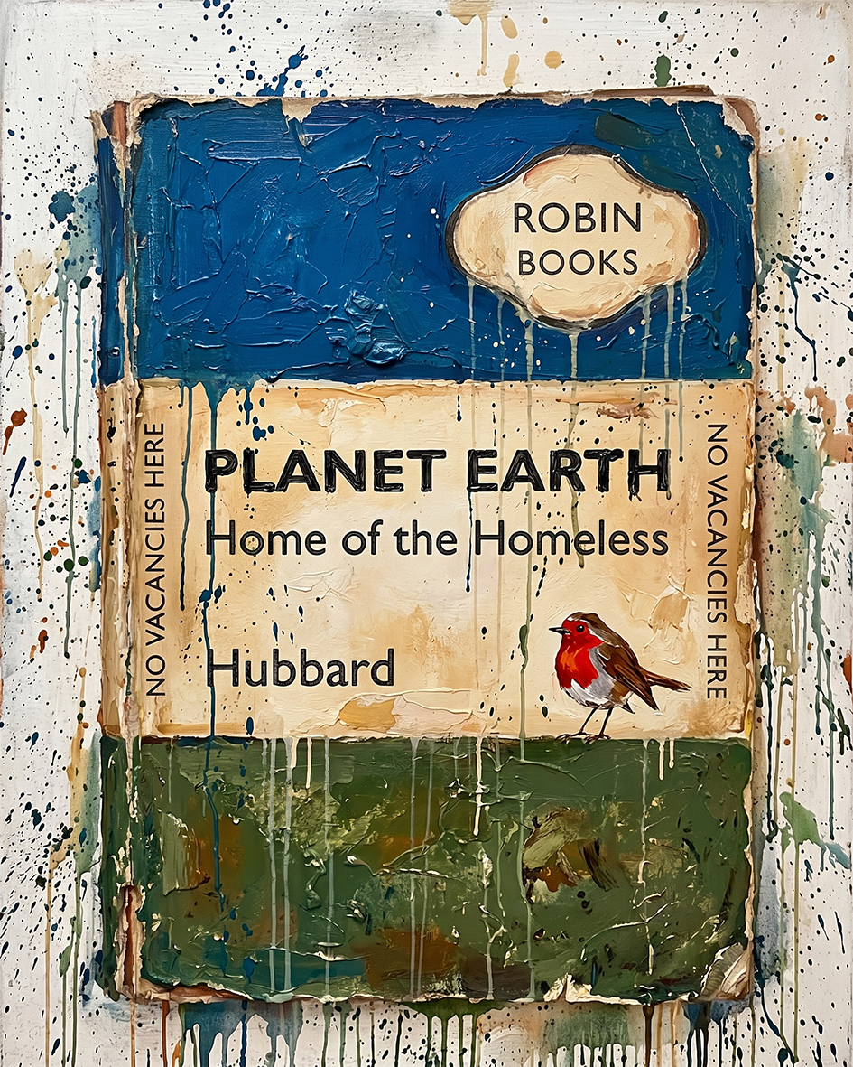 Planet Earth — Robin Books palette-knife print on aluminium composite