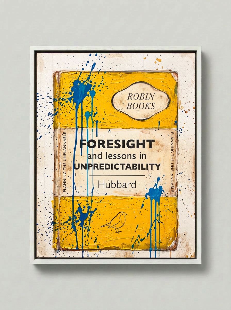 Foresight and lessons in Unpredictability — Robin Books palette-knife print on aluminium composite