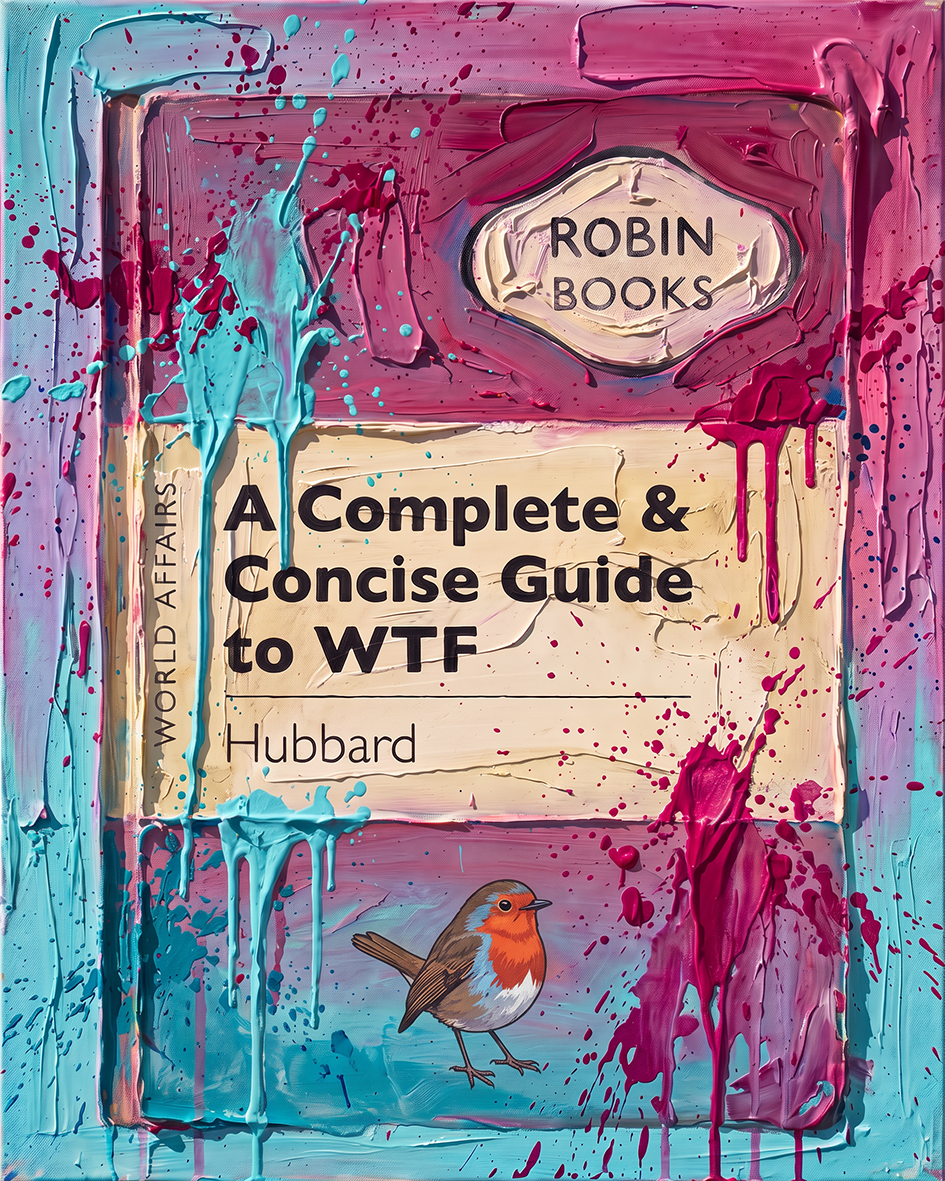 Complete & Concise Guide to WTF — Robin Books palette-knife print on aluminium composite